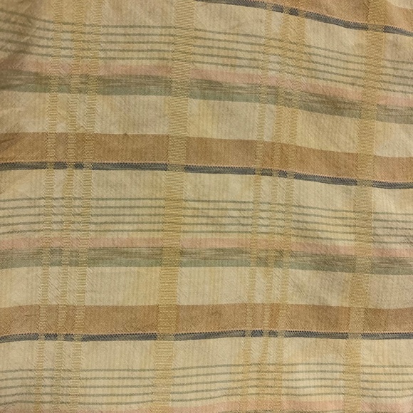 Tommy Bahama Plaid Striped Short Sleeve Button Down Shirt 100% Silk Yellow XL - Picture 8 of 11